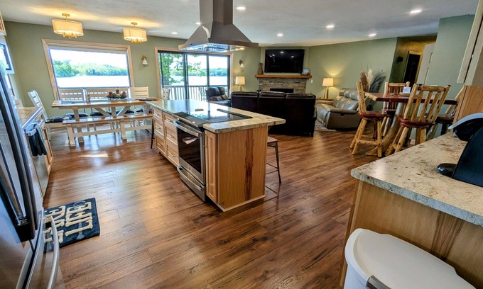 Wautoma House | Lakeside Escape/Ski Nordic Mt./lakefront cabin/pontoon rental/Pets/Hot Tub!