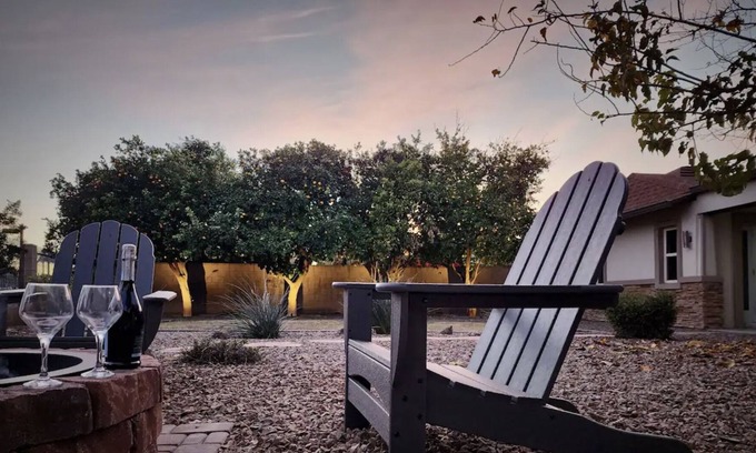 Dobson Ranch House | Lakeview Estate w/ Fire Pit, Theater Room & Modern Amenities