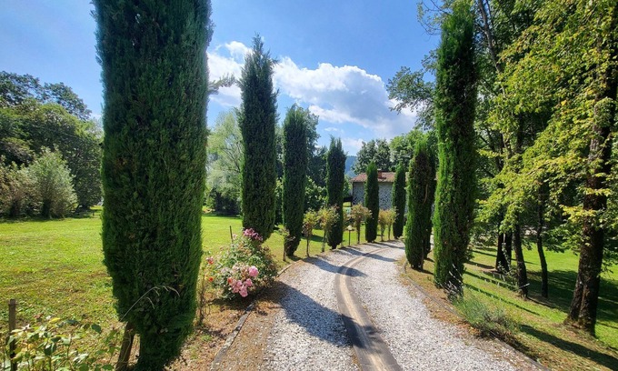 San Romano in Garfagnana Villa | Lama Piana 2 cottages let together in price. Private pool. Walk to river. WIFI