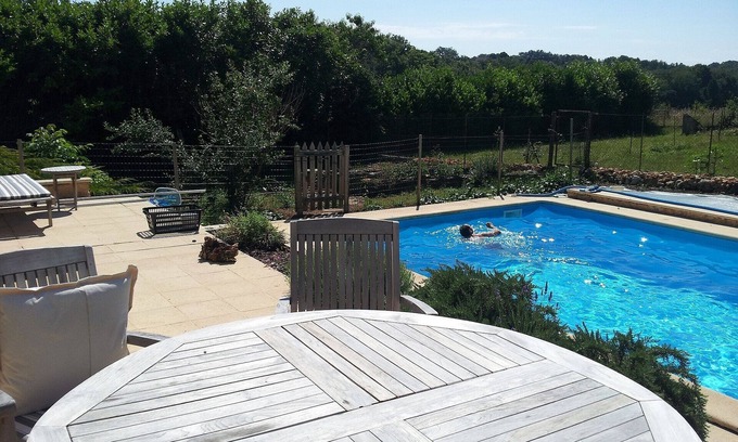 Lanquais Apartment | Lamourlanquais.Eu Gite With Large Pool. 2 Bedroom 4 Person Sitting Room Kitchen
