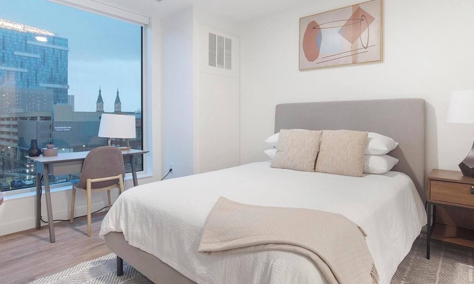 Greektown Historic District Apartment | Landing | Chic Studio, Gym, Clubhouse