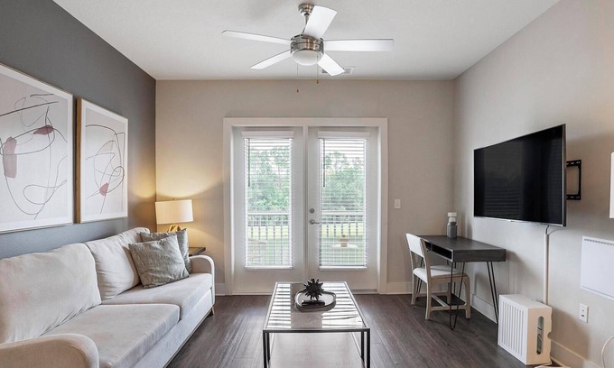 Wetmore Apartment | Landing | Modern 2BD, Yoga Studio, Clubhouse