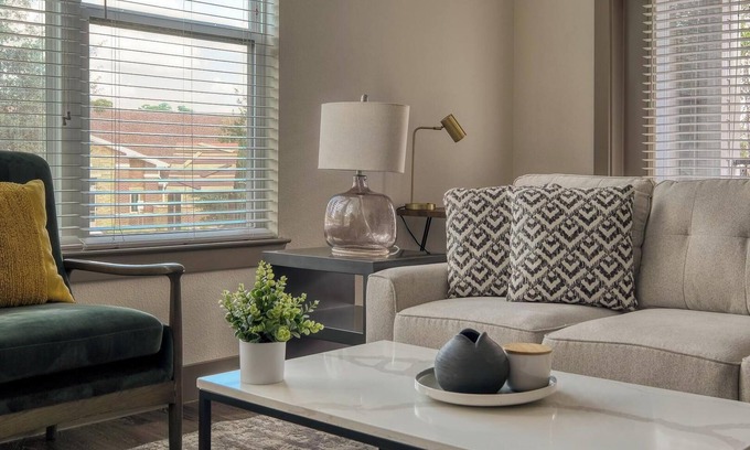 Conroe Apartment | Landing | Stunning 2BD, Yoga Studio, Pool