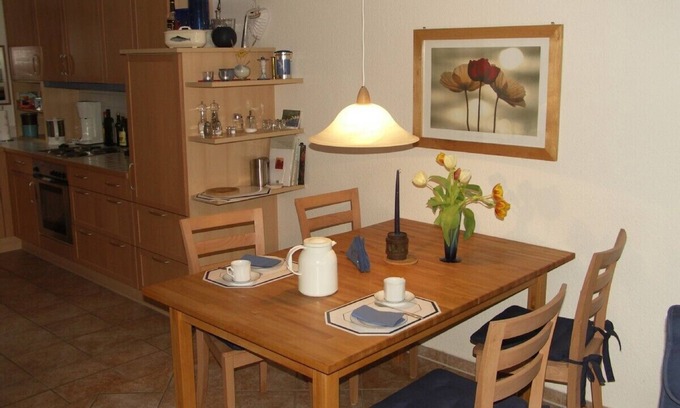 Polchow Apartment | Large apartment with south-facing terrace, garden, wide view of the countryside, close to the beach
