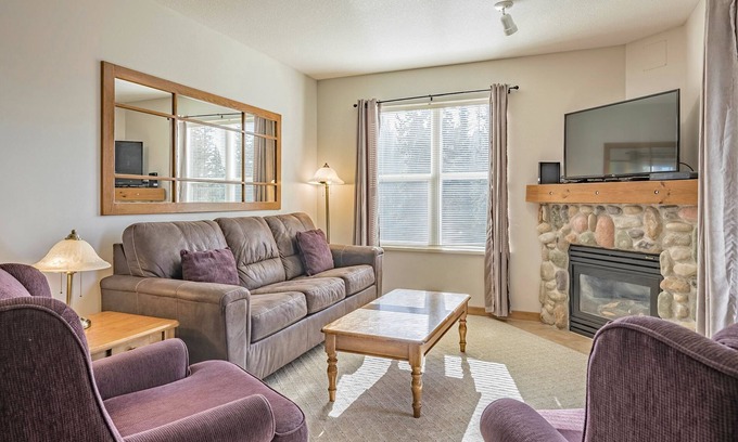 Silver Star Mountain Condo | Large Corner Quiet Top Floor Condo with A/C, BBQ, pet friendly!