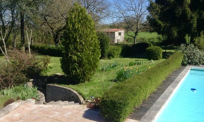 Jousse House | Large house over two floors with pool and gardens.