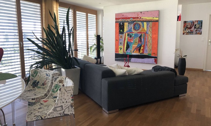 Berneck Condo | Large, modern, bright designer apartment with ZEN dream bath and steam shower