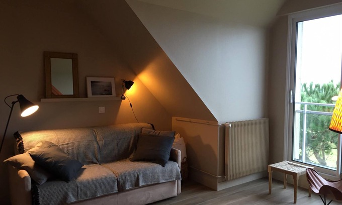 Saint-Guenole Apartment | Large new studio sea view