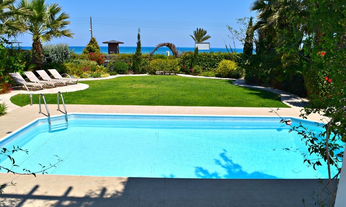 Latchi Villa | Latchi Beach Front Villa - Opposite Blue Flag Beach - Heated Pool