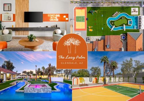 Glendale House | Lazy River Luxe 6 BR Sleeps 16 Pickleball Hot Tub