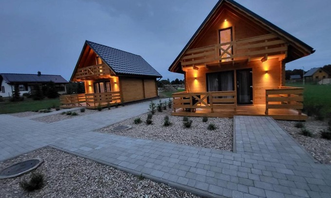 Drawno House | Leśna Zagroda - Dominikowo - Tężnia, sauna, balia