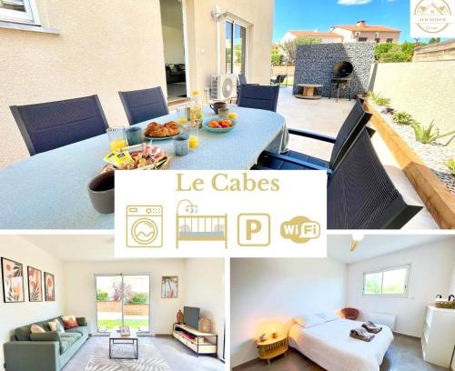 Cabestany Apartment | Le Cabes - Climatisation - BBQ -Terrasse & Jardin- Free Parking 2 places-WIFI - Télétravail - SudSéjourConciergerie