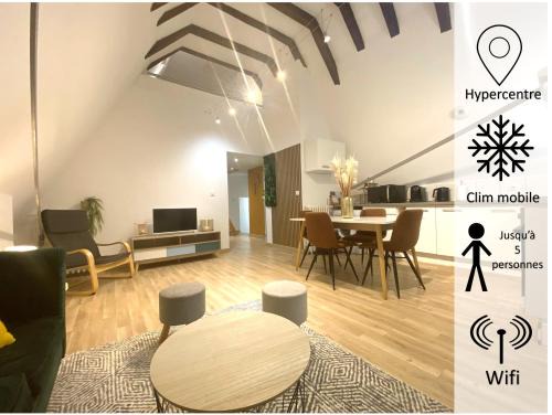 Poitiers Apartment | Le Colibri, Spacieux T2 bis avec mezzanine, calme et central à Poitiers