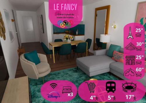 Villeneuve-la-Garenne Apartment | Le Fancy - 6 pers, proche Stade, centre commercial