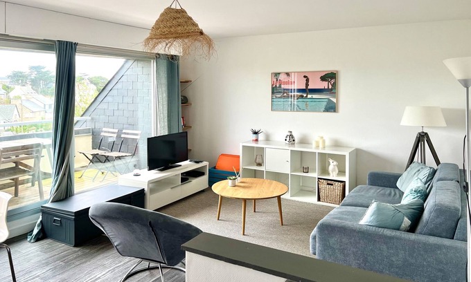 Saint-Ideuc Apartment | LE HYGGE - Bel apt avec terrasse, 150 m de la plage