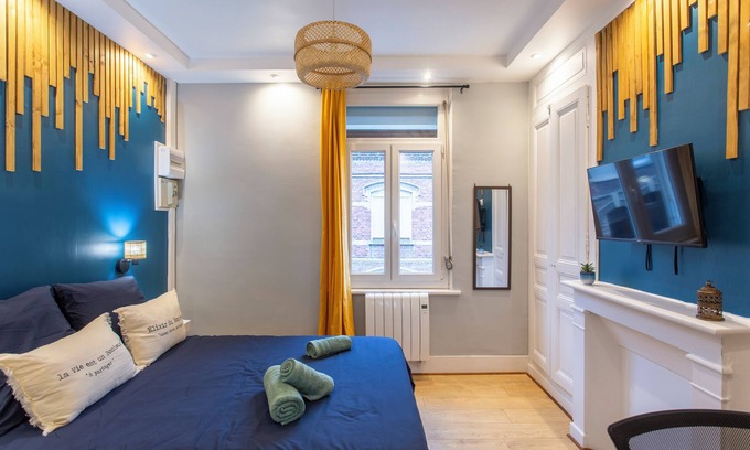 Sainte-Anne - Faubourg Noyon Apartment | "Le Jardin d'Amiens" Studio 2 pers 8min Centre ville & Gare