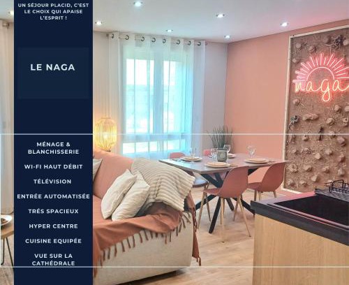 Beauvais Apartment | Le Naga - Confortable avec Vue sur la Cathédrale