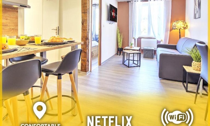 Banassac Apartment | Le Sabot - Netflix/Wi-Fi Fibre/Terasse - 4 pers