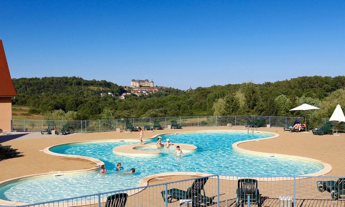 Hautefort House | Les SOURCES Premium VIP terrace, SPA - Swimming pool, fishing pond, playground.