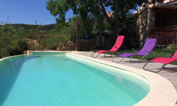 Usclas-du-Bosc Cottage | LESTIVAL cottage with heated pool near Lac du Salagou, the sea and Larzac.