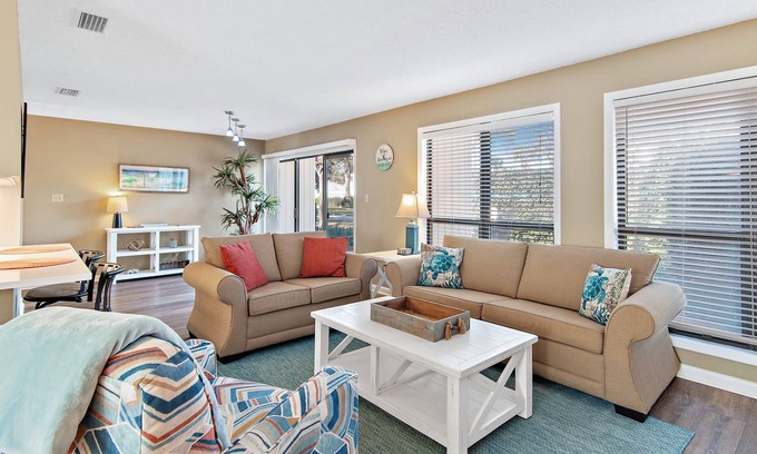 Miramar Beach Villa | Links Home at Sandestin, Golf Cart, Pool & Beach!