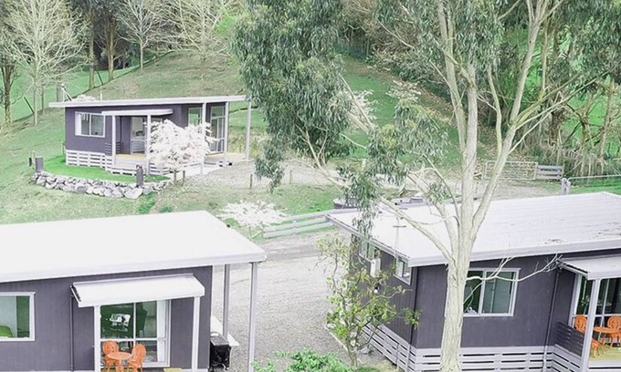 Feilding Cabin | Little Forest Cabins with an awesome outlook. No 2