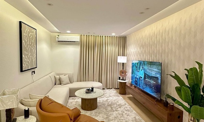 Al Aqiq Apartment | living and bedroom unique located in center of Riyadh near KAFD area
