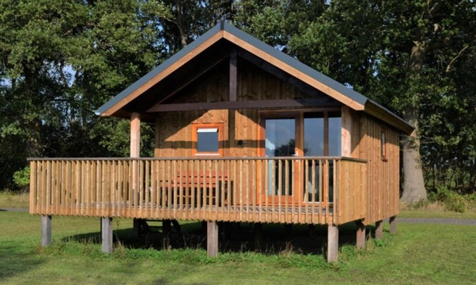 Ruinerwold House | Lodge with covered veranda in the fields of Ruinerwold