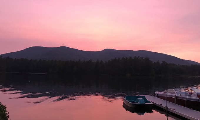 Denmark Cabin | Look out the windows at the mountain fall foliage, close to N. Conway.