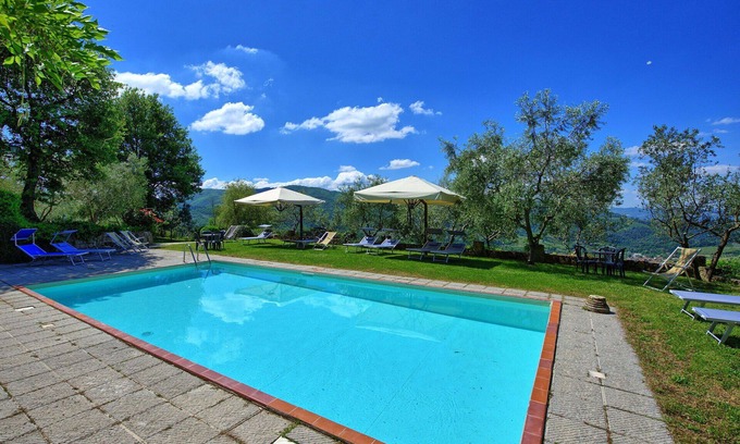 Greve in Chianti Apartment | Lovely apartment with WIFI, pool, TV, patio, panoramic view, parking, close to Greve In Chianti