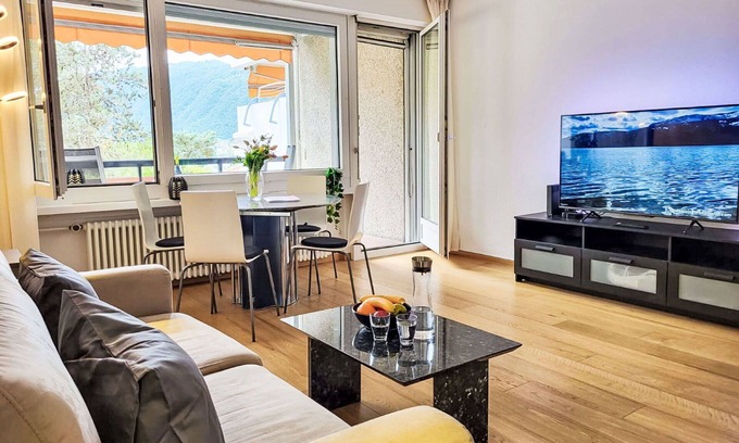 Bigogno Apartment | Lovely apartment for 4 guests with WIFI, A/C, pool, TV, balcony, panoramic view and parking