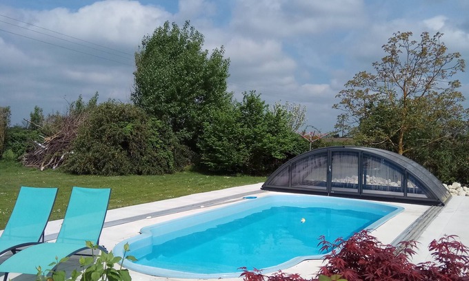 Esves-le-Moutier House | Lovely Gite With private luxury Heated Swimming Pool In The Loire Valley.