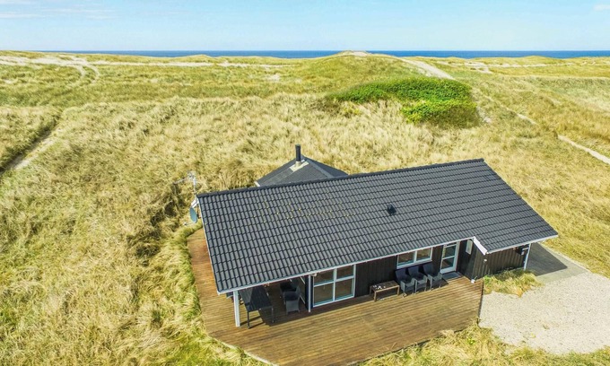 Vrist Strand House | Lovely home in Harboøre with sauna