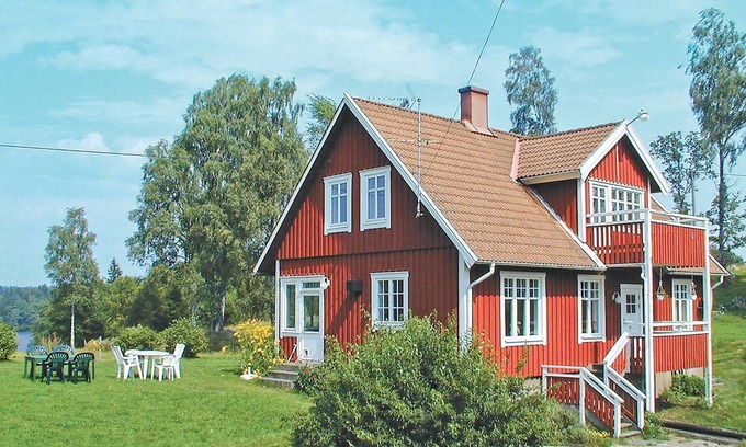 Knared House | Lovely home in Knäred with lake view