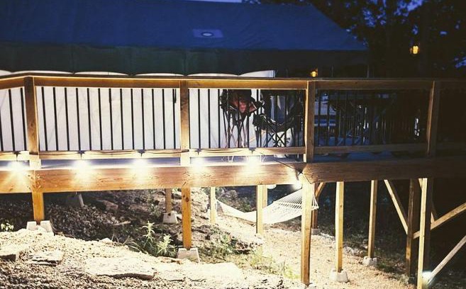 Squires Other | Lovely Safari Tent with Treetop Views for Family Glamping in Missouri