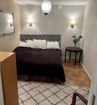 Bastad House | Lovely small room with a double bed no window in a charming Båstad villa prime location with terrace