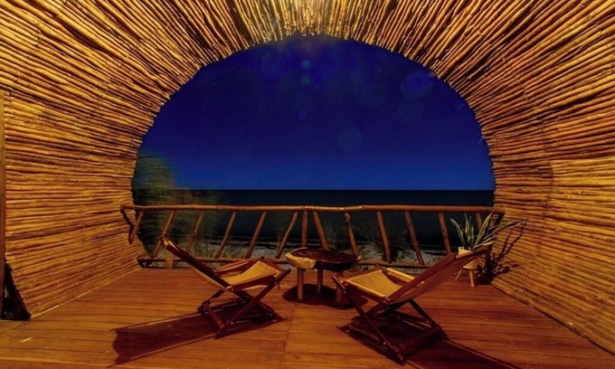 Dzilam de Bravo House | Lux Nature Retreat in Yucatán Reserve, King Bed #1