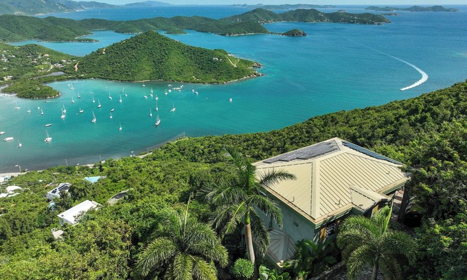 Estate Little Plantation Villa | Lunazul Cottage-2BR/2BA, Breathtaking view of BVIs and beyond, Solar/Starlink