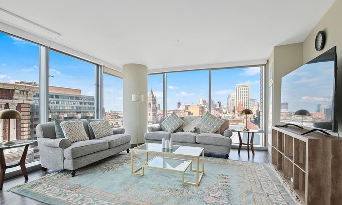 Back Bay East Apartment | Luxurious 2BR 2BA Back bay heart with amazing view