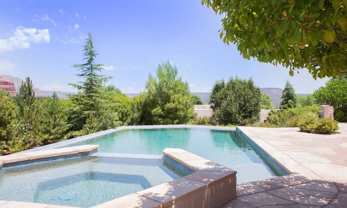 Oak Creek House | Luxurious private 4 bedroom home with spectacular views, pool and hot tub