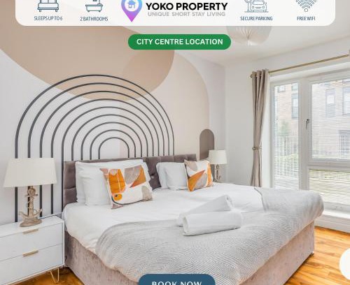 Milton Keynes Apartment | Luxury 2 Bedroom 2 Bathroom Apartment - City Centre - Free Parking, Balcony and Smart TVs with Sky TV and Netflix by Yoko Property