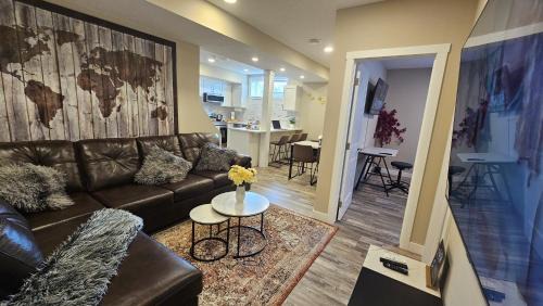 Northwest Calgary Apartment | Luxury Basement Suite with 2 Bedrooms, 2 Queen Beds, Free Wi-Fi, and Free Parking