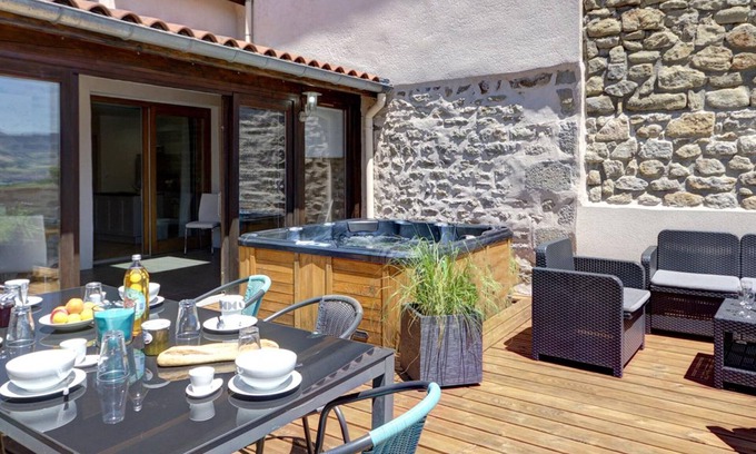 Cellieu Cottage | Luxury Gite with Spa, Sauna, and Stunning Views in Scenic Village