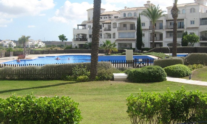 Jeronimo y Avileses y Balsicas de Arriba Apartment | Luxury Ground Floor Apartment beside a large Pool complex and private garden.
