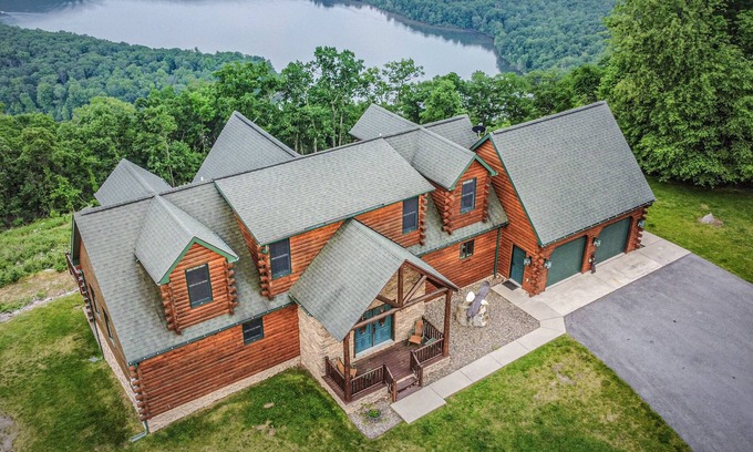 James Creek Cabin | Luxury Lodge! Private Location! Unrivaled Panoramic Lake/Mountain View!