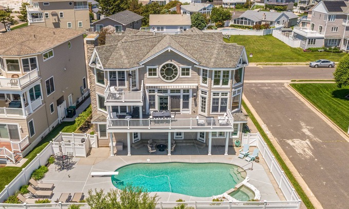 Southend House | Luxury Ocean Front Mansion with Heated Pool, Elevator, Grill and Suites Galore