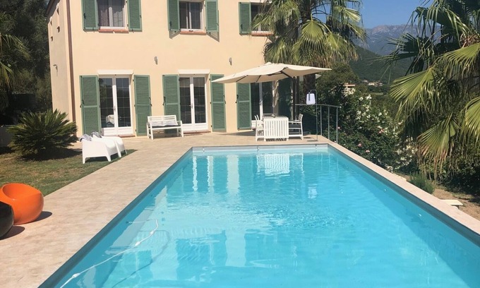Serra-di-Fiumorbo Villa | Luxury villa -private heated pool-mountain view 5 min from the sea-4 bdrms -2SDB