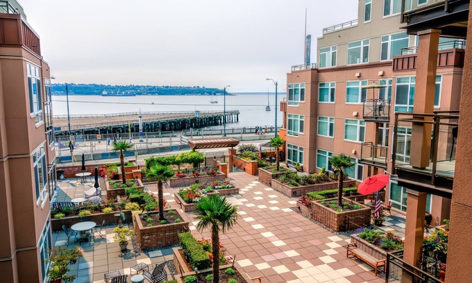 Downtown Seattle Condo | Luxury waterfront unit in downtown Seattle with balcony, A/C, and parking