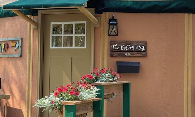 Grand Rapids Cabin | Luxury yurt cabin on park-like property 10 minutes from scenic Grand Rapids.