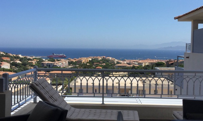 Santa-Reparata-di-Balagna Apartment | MAGNIFICENT SEA-FRONT TERRACE APARTMENT for 4 to 4 people
